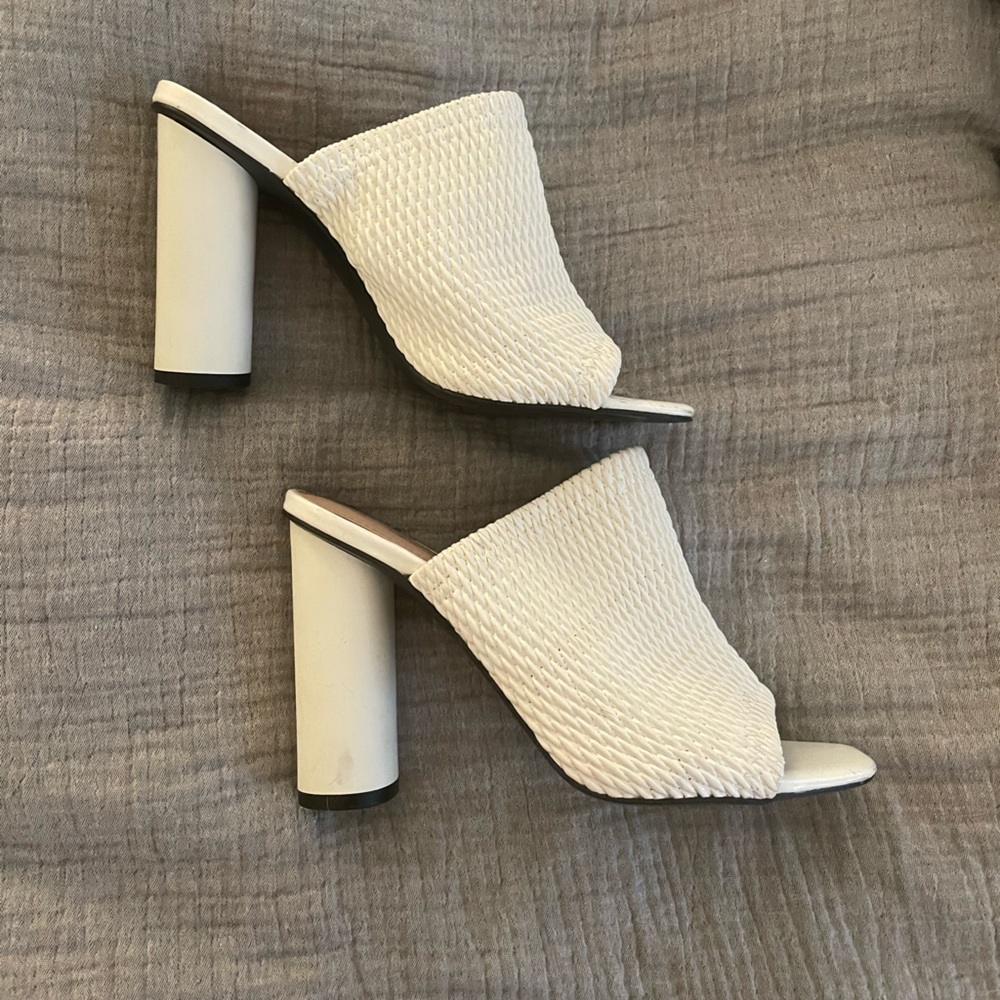 BCBGeneration White Heeled Mules